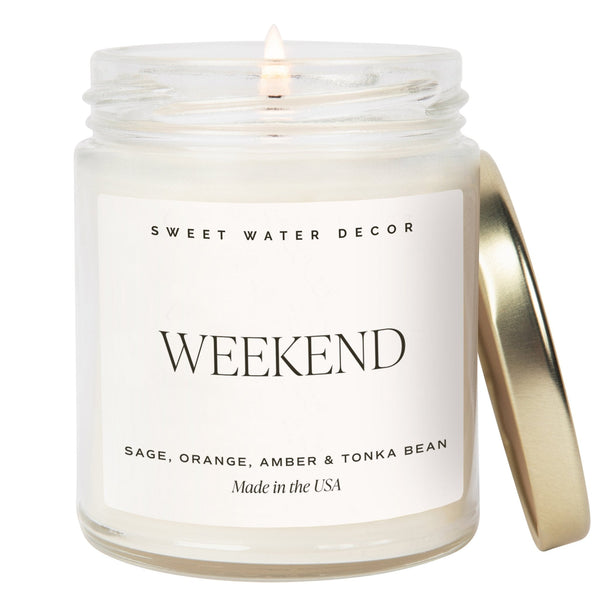 Weekend Soy Candle - Clear Jar - 9 oz