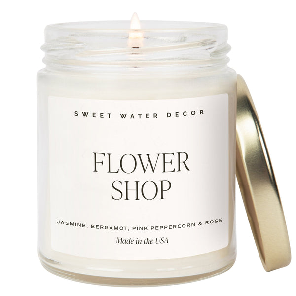 Flower Shop Soy Candle - Clear Jar - 9 oz