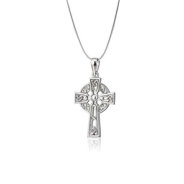 Celtic Cross™ Men's 18K White Gold Pendant