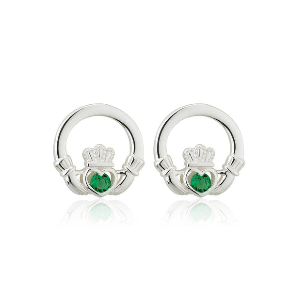 Classic Claddagh™ 18K White Gold Earrings