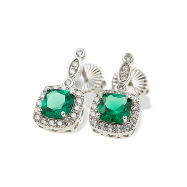 Luck of the Irish™ 18K White Gold Earrings