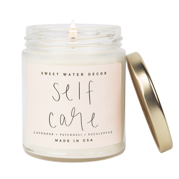 Self Care Soy Candle - Clear Jar - 9 oz