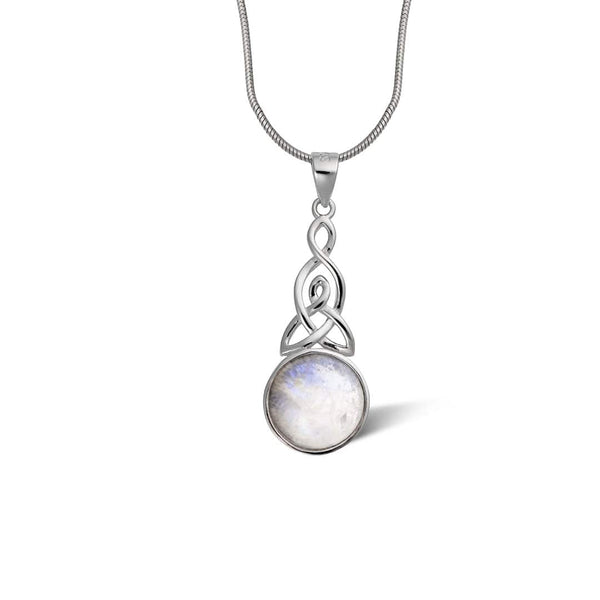 Celtic Mother™ 18K White Gold Moonstone Pendant