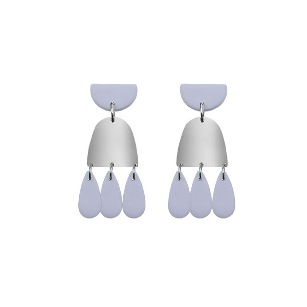 Doris Collection - Silver Lilac Earrings