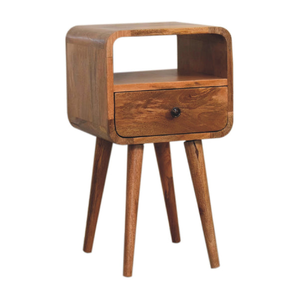 Mini Oakish Curve Open nightstand