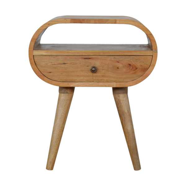 Circular Open Slot nightstand