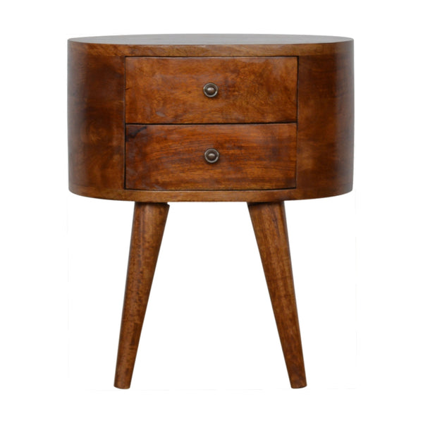 Chestnut Rounded nightstand Table