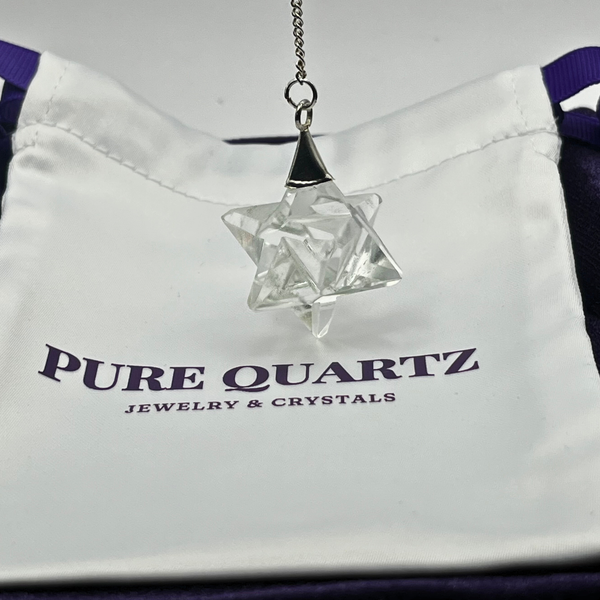 Clear Quartz Merkaba Star Pendant-Merkaba Pendent-Pure Quartz -Pure Quartz-1