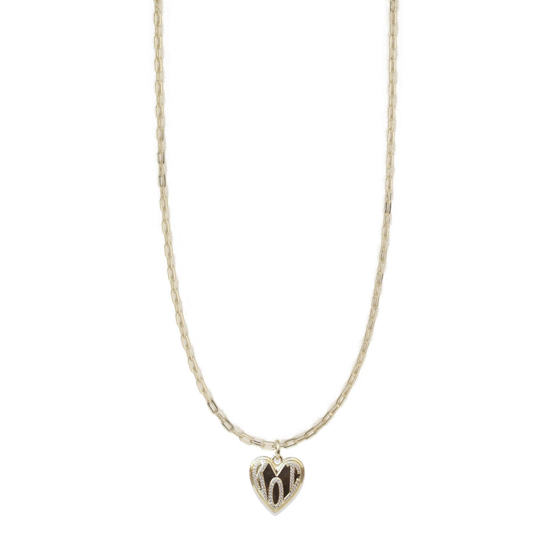 Iris Long Claiborne Necklace with KOI Heart Pendant-NECKLACES-Rahya Jewelry Design-Pure Quartz-2