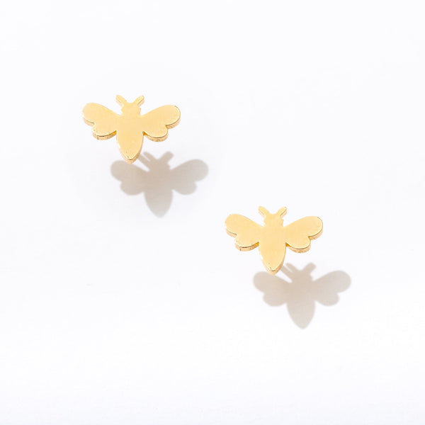 Little Bee Stud Earrings-Earrings-Larissa Loden-Pure Quartz-1