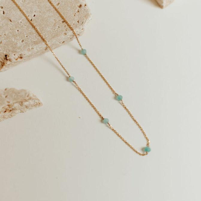 Malibu Necklace in Turquoise-Necklaces-Mauve Jewelry Co.-Pure Quartz-3