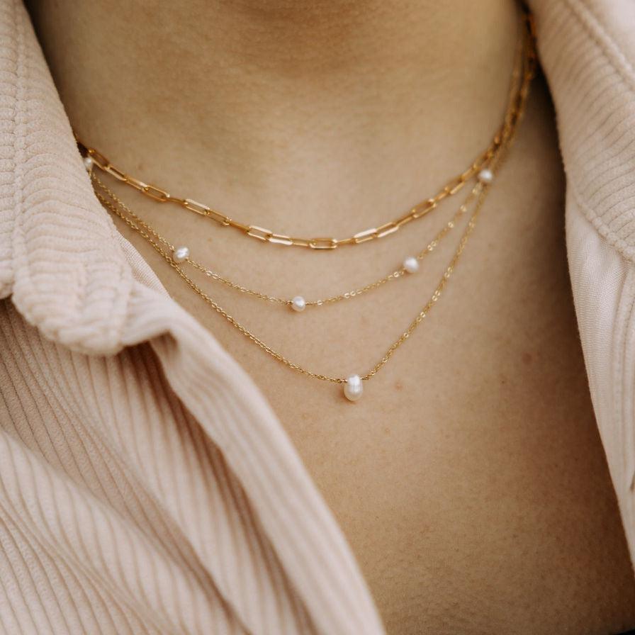 Melbourne Pearl Necklace-Necklaces-Mauve Jewelry Co.-Pure Quartz-2