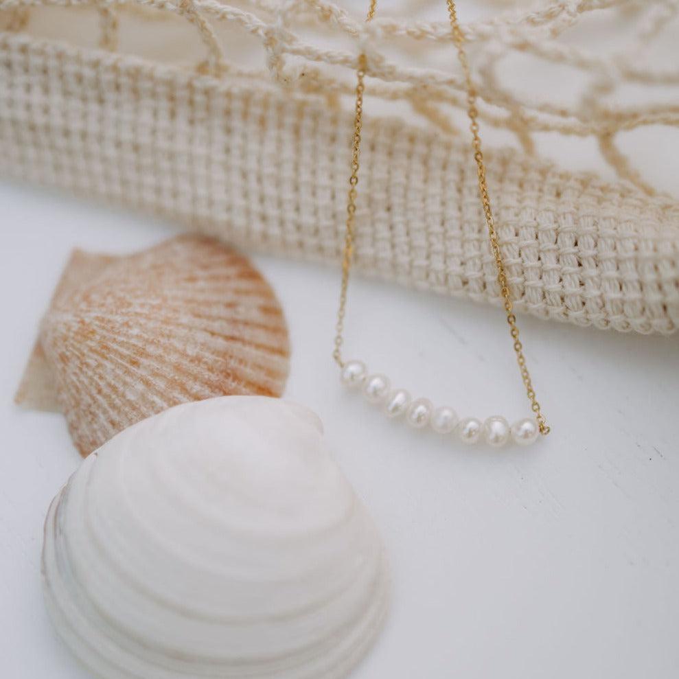 Oceanside Pearl Necklace-Necklaces-Mauve Jewelry Co.-Pure Quartz-3