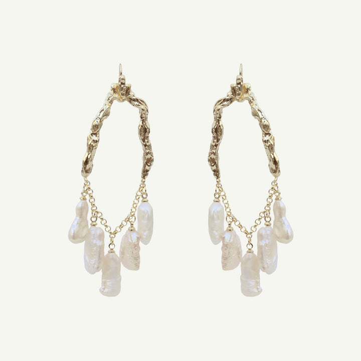 Selene Pearl Earrings Large-EARRINGS-Rahya Jewelry Design-Pure Quartz-1