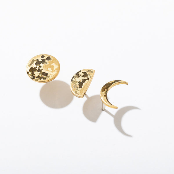 Standing on the Moon Studs-Earrings-Larissa Loden-Pure Quartz-1